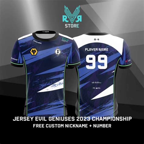 Jual Jersey Eg Evil Geniuses Championship Free Custom Nickname