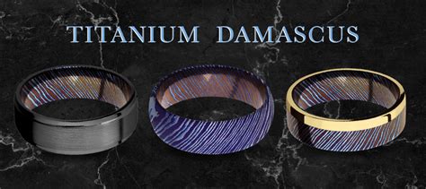 Titanium Damascus Wedding Bands