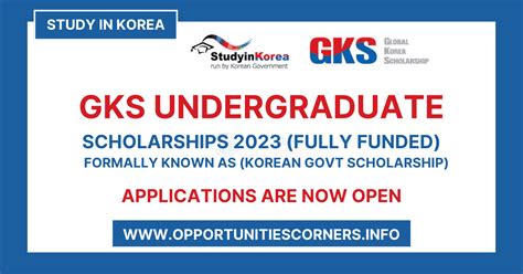 Global Korea GKS Undergraduate Scholarship 2023 Fully Funded