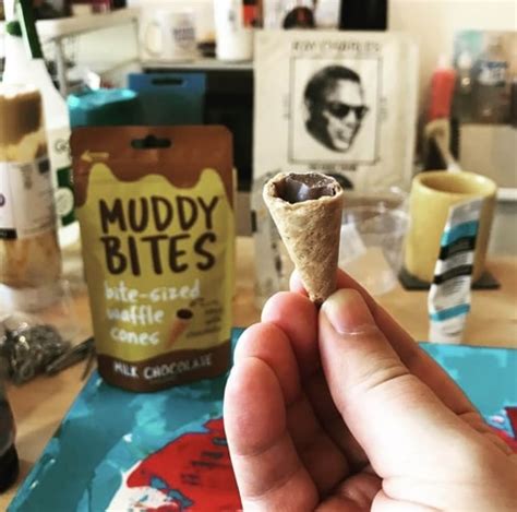 Bite Sized Waffle Cones Filled With Chocolate Muddy Bites