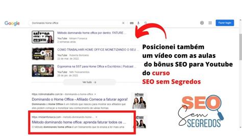 Curso SEO sem segredos seu blog na 1ª página do Google Empreendedorismo