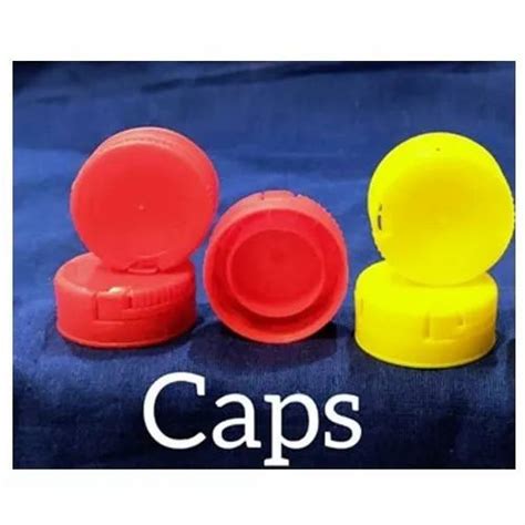 Red And Yellow Mm Ctc Round Plastic Bottle Cap For Edible Oil At Rs