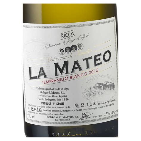 Vino La Mateo Colecci N De Familia Blanco Venta Online D O Ca