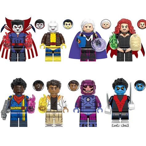 X-Men Custom LEGO-Compatible Brick Minifigures - Iconic Marvel Toy Set ...