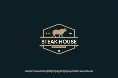 Ensemble De Logo De Steak House Vintage Tiquettes De Badges De