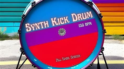 🥁 Synth Kick Drum At 130 Bpm ⨀ 10 Hours All Dark Screen ⨀ Youtube