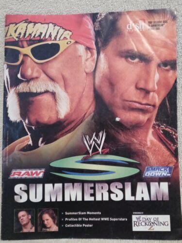 August 2005 Wwe Summerslam Dish Network Program Promo Magazine