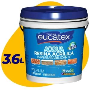 Resina Acrílica Impermeabilizante Premium Base Água 3 6l Eucatex