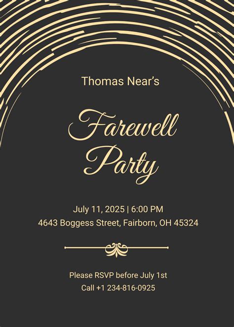 Free Farewell Invitation Templates And Examples Edit Online And Download