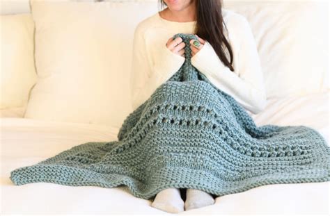 Sampler Chunky Throw Blanket Knitting Pattern Winter Cuddler Etsy