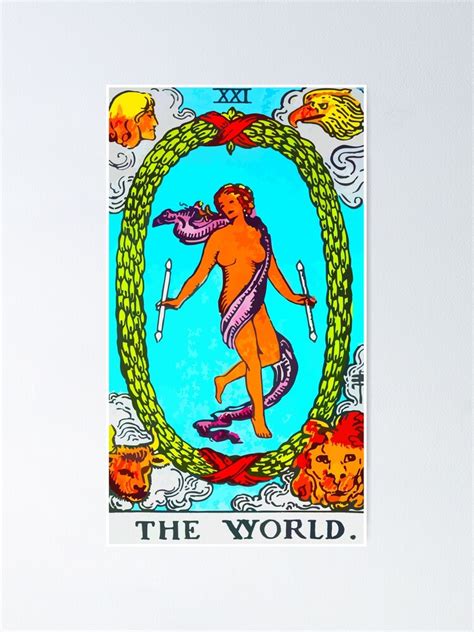 "Tarot Card - The World" Poster by tanabe | Redbubble