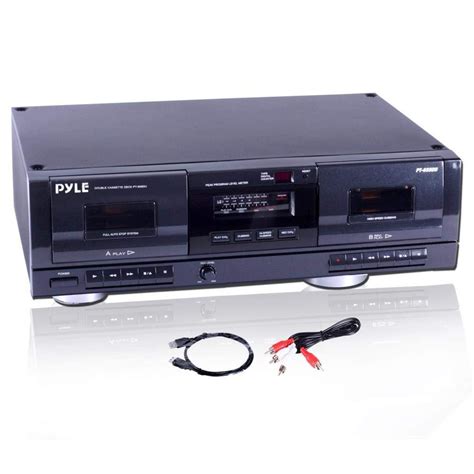 Dual Stereo Cassette Tape Deck Clear Audio Double Player Recorder System W Mp3 Music