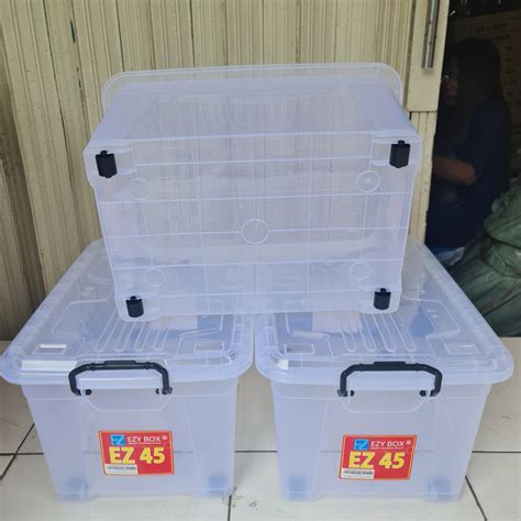 Jual EZY Box Container CB 45 Liter Kotak Transparan Kontainer Plastik