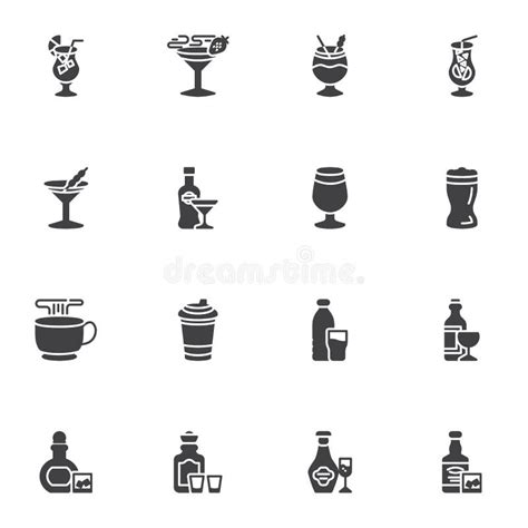 Alcoholic Beverages Icons Stock Illustrations 906 Alcoholic Beverages