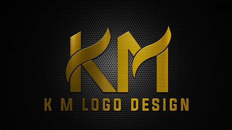 K M Professional Logo Design Tutorial Pixellab Logo Design Tutorial 🔥