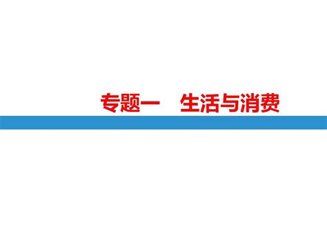 2018年高考政治二轮专题复习课件：专题一 生活与消费word文档在线阅读与下载无忧文档