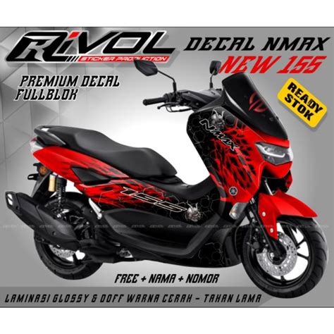 Jual Stiker Decal Full Body Motor Yamaha NMAX New 2021 Striping Variasi