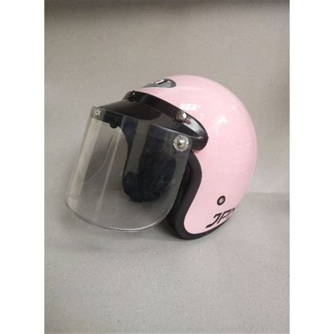 Jual Helm Bogo Retro Jpn Pink Pastel Set Kaca Datar Cembung Pet