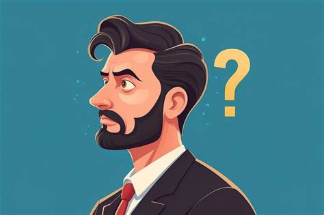 O Homem Est Pensando Ponto De Interroga O Ilustra O Vetorial Em