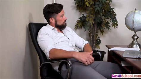 DILF Teacher Bareback Fucks Gay Teen In Office