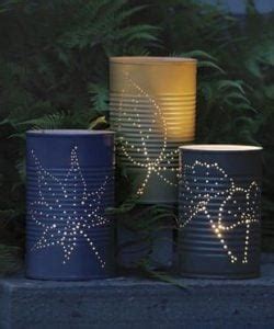 19 DIY Tin Can Lanterns (Some with Templates) - Guide Patterns