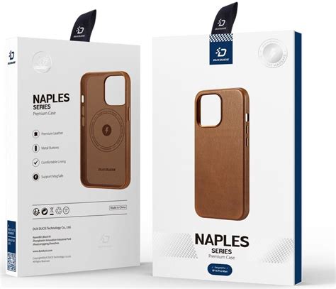 Dux Ducis Naples Apple Iphone Pro Max Hoesje Magsafe Leer Bruin