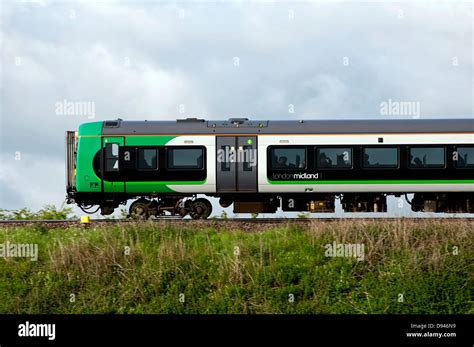 London Midland Train Side View Stock Photo Alamy