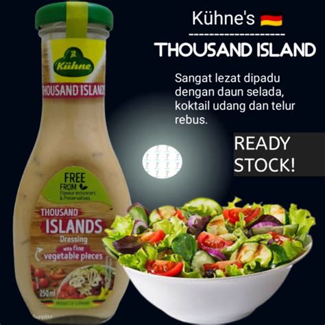 Jual Kühne S 🇩🇪 Thousand Island Dressing Salad Sauce Saus Botol Kaca ~ 250 Ml Shopee Indonesia