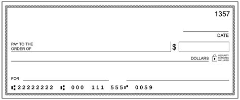 Editable Check Template / Blank Check Template / Editable - Etsy