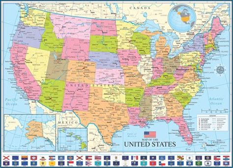 Eurographics Puzzel Map Of The Usa Stukjes Bol