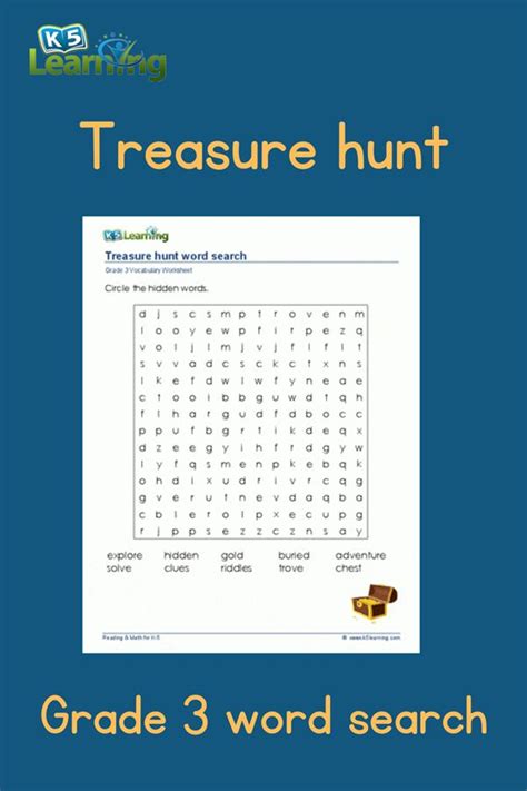 Treasure Hunt Word Search