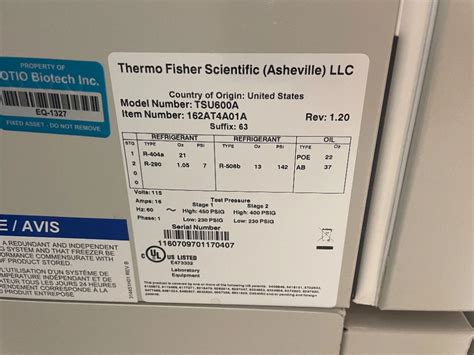 Thermo Tsu Series C Ultra Low Temp Freezer Labx