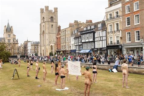 Extinction Rebellion Protesters Strip Off On Cambridge University S