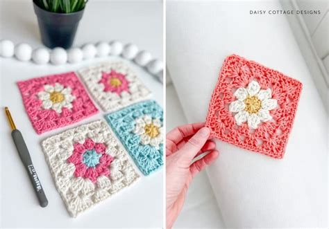 How To Crochet A Daisy Granny Square Step By Step Tutorial