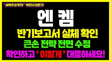 엔켐 초거대세력 8월 추가 매집 진행중 충격적 매수 이유 공개엔켐 전해질 Ira Ampc Feoc 리튬염