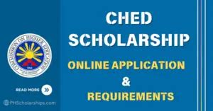 Ched Scholarship To Application And Requirements