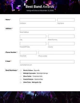 Free Voting Form Templates - Venngage