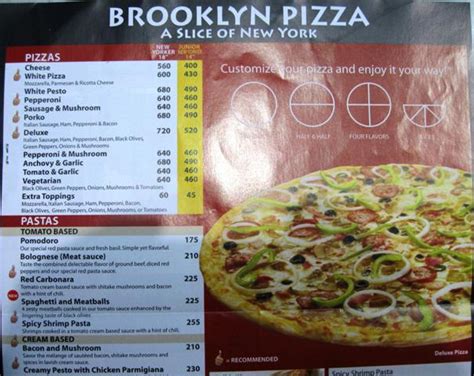 Brooklyn Pizza Philippines, Menu, Delivery Number