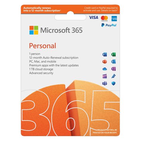 Microsoft 365 Personal 1 Year Subscription Digital Download Jb Hi Fi