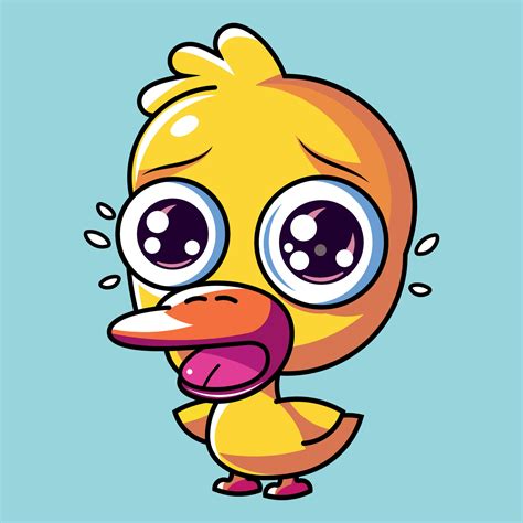 Cute duckling vector, Cute, sentimental duckling vector 35152709 Vector ...