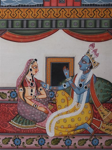 Radha Krishna | Watercolor Painting | Exotic India Art