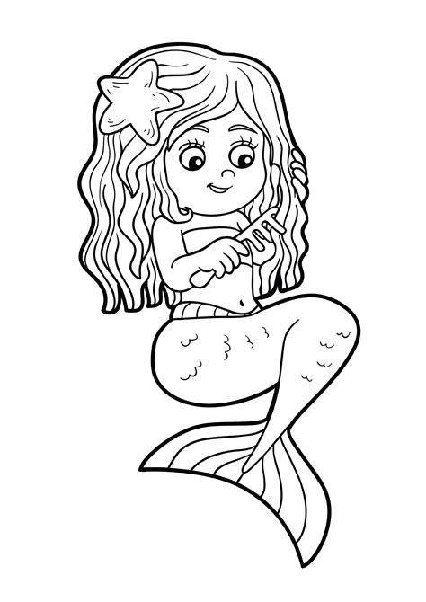 Mermaid Coloring Pages Free Printable