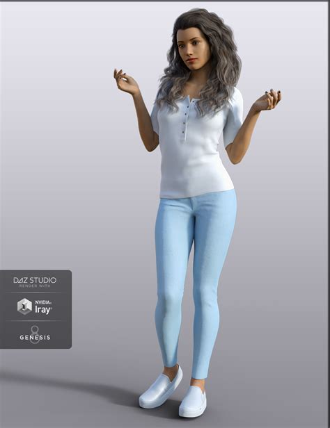 H C Skinny Jeans Outfit For Genesis Female S Daz D