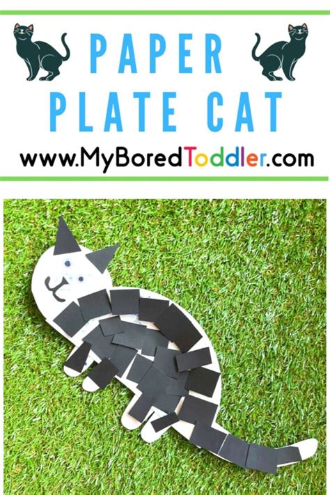 Paper Plate Cat Craft - My Bored Toddler Great for Practicing Scissors ...