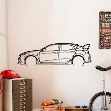 honda civic type  silhouette etsy uk
