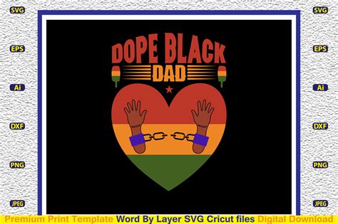 Dope Black Dad Svg Graphic By Craftart24 · Creative Fabrica