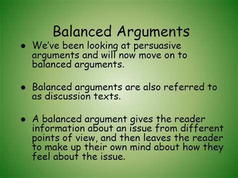 Balanced Argument English Quizizz