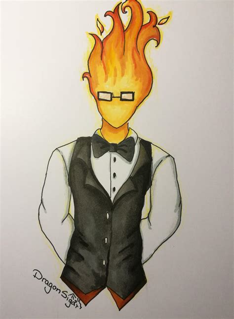 Grillby Undertale By Dragonsiga On Deviantart