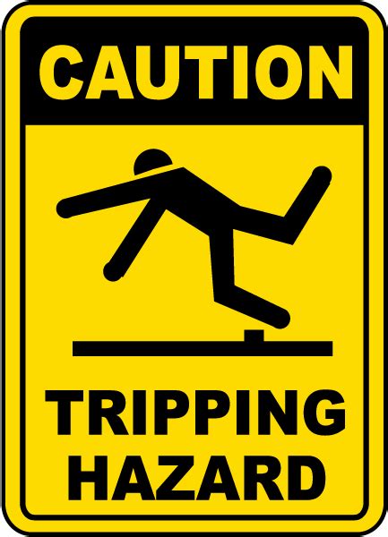 Caution Tripping Hazard Sign E5332 By SafetySign