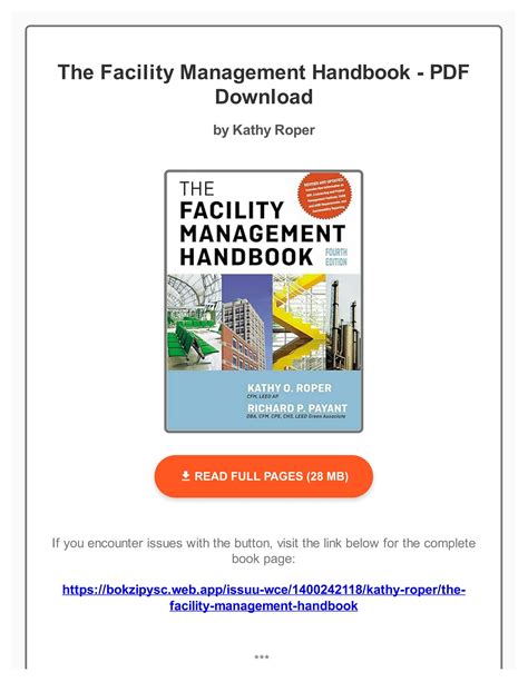 PDF Download The Facility Management Handbook by Kathy Roper by ...